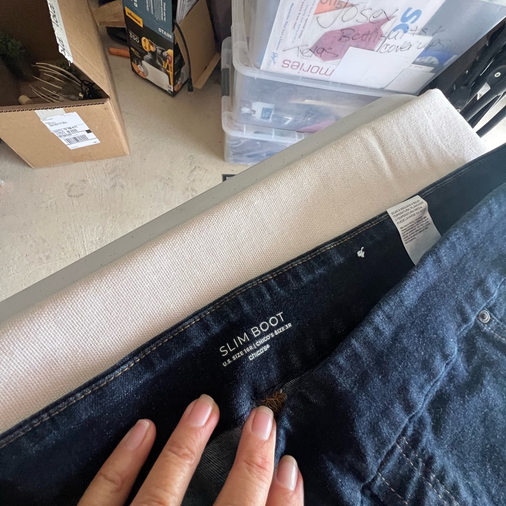 Chico's Dark Blue Boot Cut Jeans